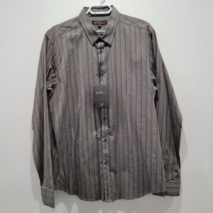 🆕️Ben Sherman Gray Striped Shirt Sz 2XL